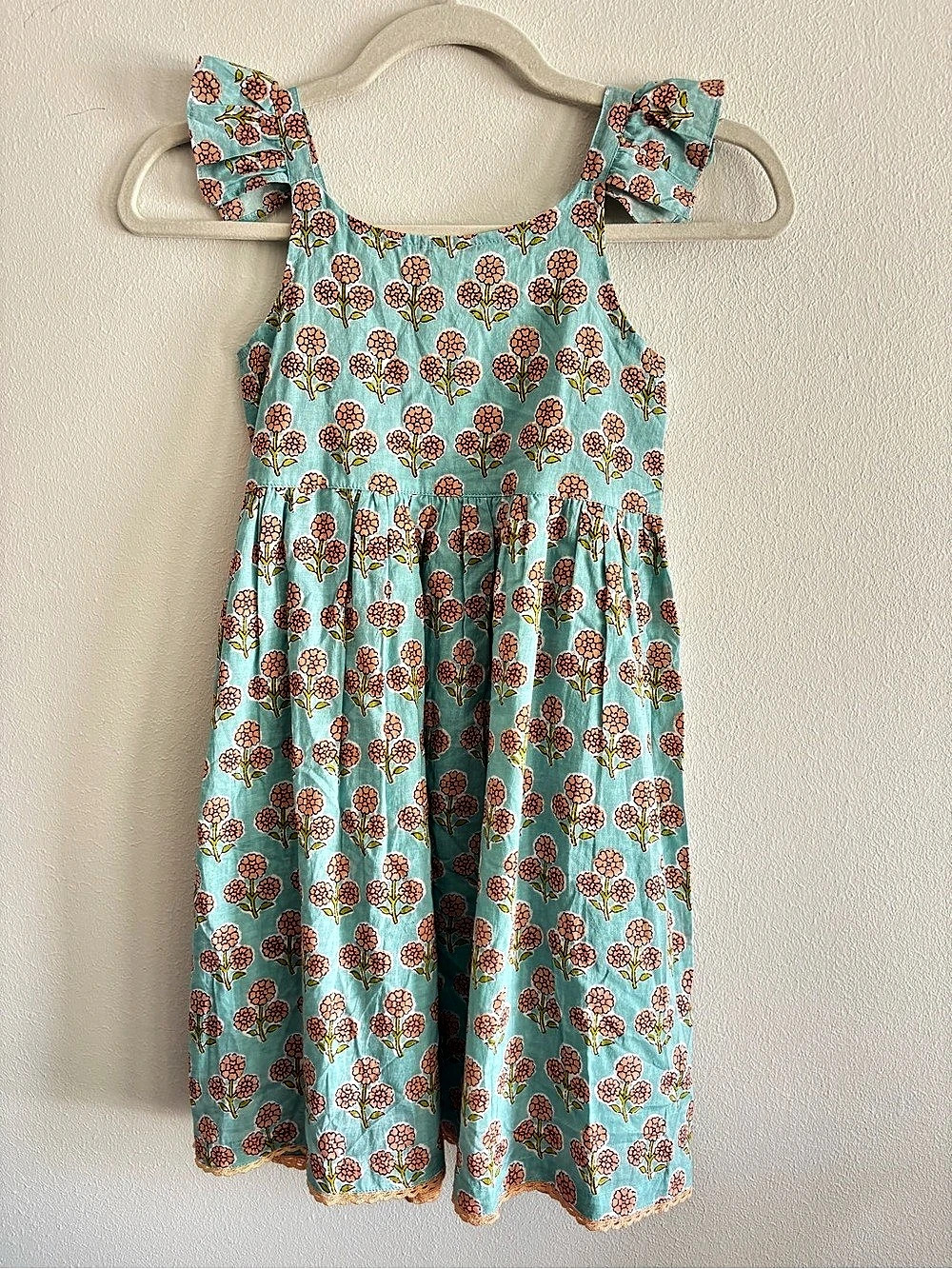 YO BABY Floral Dress in Blue & Pink Size 8 like new